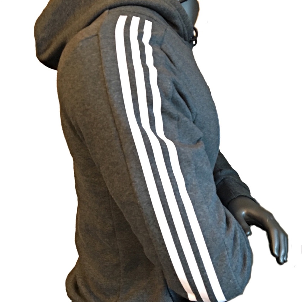 Adidas Boston Marathon Logo Hoodie Grey Small - Picture 2 of 8
